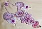 Collier plastron Madame de Pompadour, le plaisir des yeux brod&eacute; avec des perles de qualit&eacute; fa&ccedil;on Haute-Couture