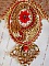 Plastron Renaissance brod&eacute; de rocailles Or et Rouge