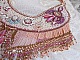 Plastron Rose Eternelle brod&eacute; avec des pierres semi-pr&eacute;cieuse et pleins de perles diverses de qualit&eacute;