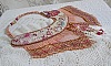 Plastron Rose Eternelle brod&eacute; avec des pierres semi-pr&eacute;cieuse et pleins de perles diverses de qualit&eacute;