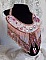 Plastron Rose Eternelle brod&eacute; avec des pierres semi-pr&eacute;cieuse et pleins de perles diverses de qualit&eacute;