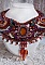 Collier Plastron Topaz Haute-Couture avec des pierres semi-pr&eacute;cieuses et diff&eacute;rentes perles