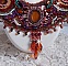 Collier Plastron Topaz Haute-Couture avec des pierres semi-pr&eacute;cieuses et diff&eacute;rentes perles