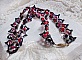 Collier Ruby and Black avec des facettes et des toupies en cristal de Swarovski