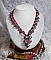 Collier Ruby and Black avec des facettes et des toupies en cristal de Swarovski