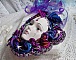 Masque v&eacute;nitien L a R&ecirc;veuse de Venise brod&eacute; avec un ruban de Shibori tr&egrave;s riche en couleurs des cristaux de Swarovski et des perles