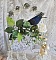 Oiseau Mon Colibri est cr&eacute;e enti&egrave;rement en perles de rocailles, porcelaine et tissu