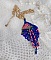 Pendentif Bel&rsquo;Nuit Bleue avec de belles rocailles de qualit&eacute; aux couleurs de bleu, rose et vert &agrave; laquelle s&rsquo;ajoute des toupies en Cristal Cobalt AB. Mont&eacute;s sur une cha&icirc;ne Laiton et fermoir Plaqu&eacute; Or
