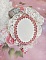 Pendentif C&oelig;ur de Quartz brod&eacute; avec cabochon Quartz, sequins, fleurs verres, dentelle et Perles Cristal Swarovski