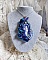 Pendentif brodé Corne d'Abondance avec cabochon porcelaine et soie.