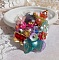 Pendentif Couronne Chic Printani&egrave;re cr&eacute;&eacute; avec diverses fleurs, perles nacr&eacute;es, Murano, cristaux, Am&eacute;thyst et autres avec une cha&icirc;ne en Argent