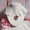 Pendentif Couronne Chic Printani&egrave;re cr&eacute;&eacute; avec diverses fleurs, perles nacr&eacute;es, Murano, cristaux, Am&eacute;thyst et autres avec une cha&icirc;ne en Argent