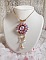  Pendentif Glace Purple brod&eacute; avec perles verre de boh&egrave;me, rocailles Miyuki japonaises, accessoires en laiton perles Cristal Swarovski