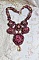 Plastron Crystal Majestic Haute Couture brod&eacute; avec des perles cristal Swarovski, perles verre de boh&egrave;me et rocailles 