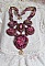 Plastron Crystal Majestic Haute Couture brod&eacute; avec des perles cristal Swarovski, perles verre de boh&egrave;me et rocailles 