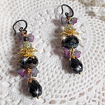 BO Paris et Ritournelles mont&eacute;es avec perles cristal, perles verre et pierres de gemme