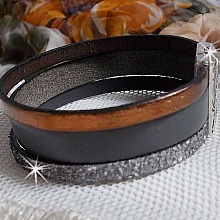 Bracelet Arnaud Homme avec des lacets de cuir et un fermoir aimant&eacute;