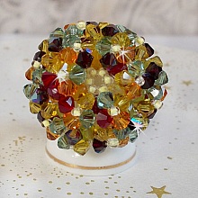 Bague Proven&ccedil;al avec des Cristaux de Swarovski et perles de boh&ecirc;me