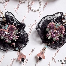 BO Marquise brod&eacute;es Marquise avec de la dentelle tr&egrave;s fine