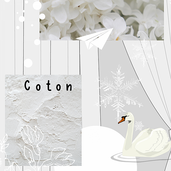 Boucles d'oreilles pendantes - Coton