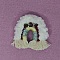 Broche Macram&eacute; Arc-en-ciel