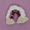 Broche Macram&eacute; Arc-en-ciel