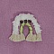 Broche Macram&eacute; Arc-en-ciel