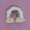 Broche Macram&eacute; Arc-en-ciel