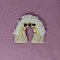 Broche Macram&eacute; Arc-en-ciel