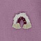 Broche Macram&eacute; Arc-en-ciel