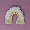 Broche Macram&eacute; Arc-en-ciel