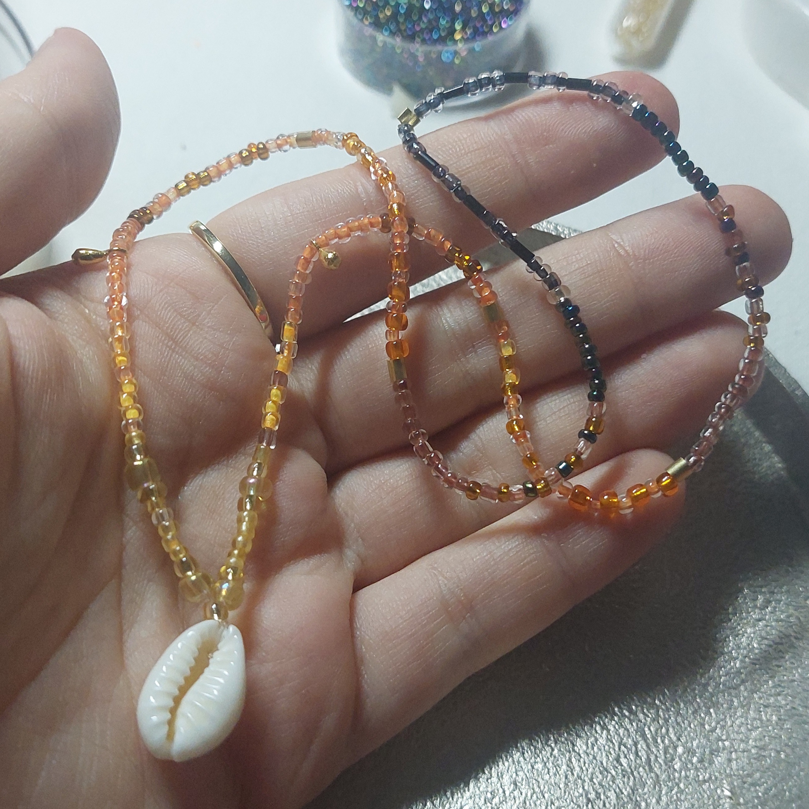 Collier coucher de soleil sur l'oc&eacute;an