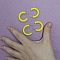 Cr&eacute;oles jaune citron unies et mat