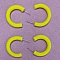 Cr&eacute;oles jaune citron unies et mat