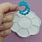 Cr&eacute;oles &agrave; torsades bleu turquoise