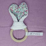 D&eacute;coration oreilles de lapin pour chambre de b&eacute;b&eacute; Bleu clair fleuri