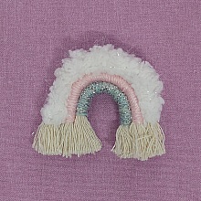 Broche Macram&eacute; Arc-en-ciel