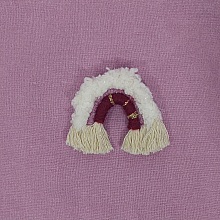 Broche Macram&eacute; Arc-en-ciel